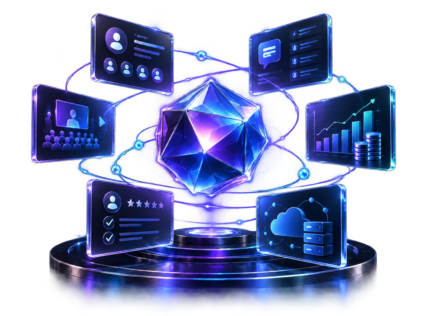 Ilustrasi ekosistem produk perangkat lunak Hexcode